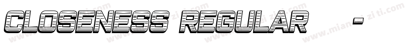 Closeness Regular字体下载字体转换